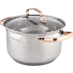 40457 Набор кастрюль 2л+2,8л+3,8л нерж/ст с зол.ручками MB(х4) - Mayer&boch фото 3