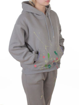 005 GRAY Костюм спортивный зимний женский (95% хлопок, 5% полиэстер)