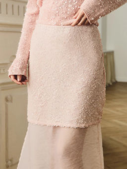 Двухслойная юбка миди с пайетками / Zarina