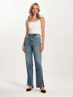 CONTE CON-738 Джинсы straight c разрезами и необработанным краем blue - Conte elegant фото 2