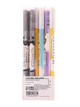 Цена за 12 шт. Ручка гелевая стираемые чернила, 0.5 мм, стержень синий «Девочка», МИКС