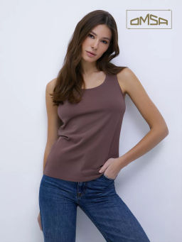 OmT_D1101 Майка, COTTON - cappuccino - Omsa фото 2