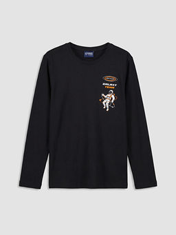 Bisiklet Yaka Bask?l? Erkek ?ocuk Pijama Tak?m
