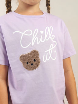 CRB wear / CWKG 63987-45-427 Футболка для девочки,лаванда  фото 2