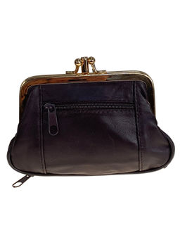 Женский кошелёк из натуральной кожи, цвет шоколад - Greta фото 2