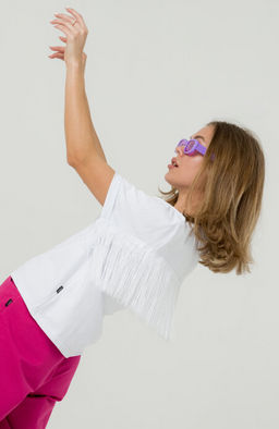 Футболка с бахромой трикотаж премиум