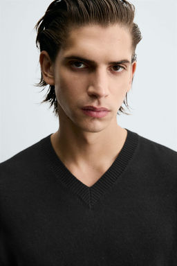 V-NECK KNIT T-SHIRT - Zara фото 5