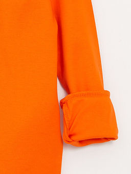 Bisiklet Yaka Rafadan Tayfa Bask?l? Uzun Kollu Erkek ?ocuk Ti??rt - Waikiki фото 3