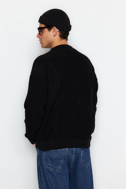 TRENDYOL MAN Indigo Oversize Bisiklet Yaka Dokulu Kazak TMNAW24KZ00032 - Trendyolmilla фото 19