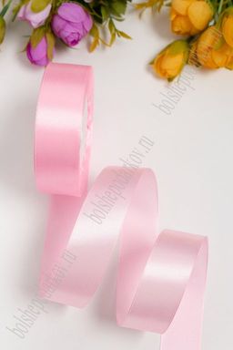 Лента атласная 2,5 см*25 ярд (SF-1357) розовый №04