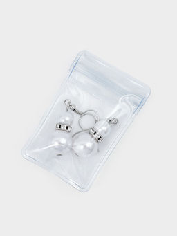 Органайзер-упаковка набор для хранения украшений QF, с зип-лок замком 10 шт., 6?4 см, прозрачный