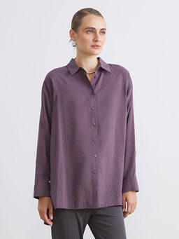 Oversize Modal Kar???ml? Kad?n G?mlek Tunik