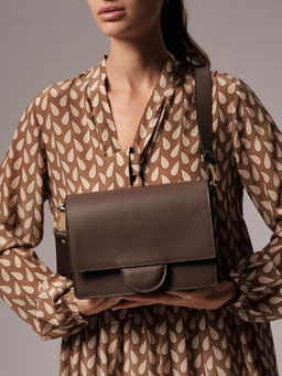 Сумка через плечо Deboro 30574 коричневый торф