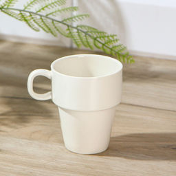 Кружка фарфоровая Доляна Эстет, 220 мл, цвет белый