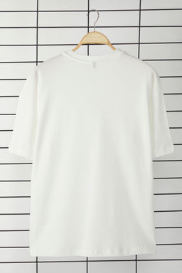 TRENDYOL MAN Lacivert Oversize/Genis Kesim %100 Pamuklu Etiketli T-Shirt TMNSS25TS00115 - Trendyolmilla фото 3