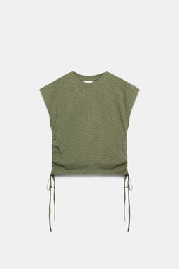 CAMISETA R?STICA FRUNCES / Khaki