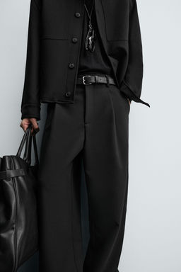 RELAXED FIT PLEATED TROUSERS - Zara фото 15
