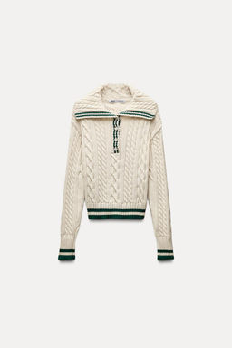 CABLE-KNIT SWEATER - Zara фото 2