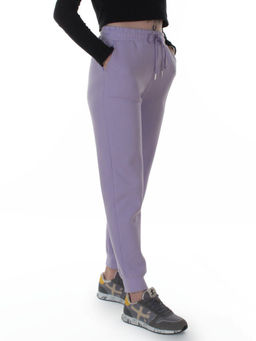 2226-K LILAC Брюки спортивные утепленные женские (85% хлопок, 10% полиэстер, 5% спандекс)