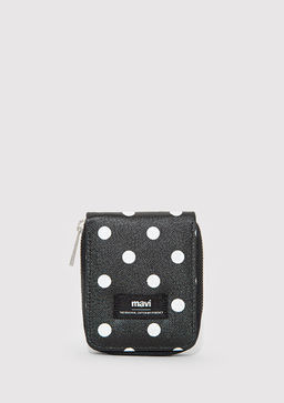 Puantiye Bask?l? Siyah Cuzdan