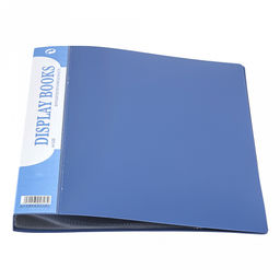 Папка файловая на 30 файлов А4, ширина корешка 18мм, пластик, цвет - синий, в п/эт пакет (Китай)