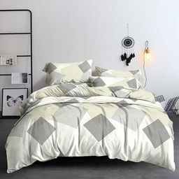 Постельное белье, комплект Евростандарт "Марси" 4 предмета: пододеяльник 200х215см, простыня 220х240см, 2 наволочки 70х70см с клапаном-запахом, полисатин "Премиум SP" 85г/м2, упаковка "классическая" ПВХ 34,5х41см, "Домашняя мода" (Россия)