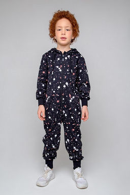 КР 6439/черный,арт брызги к350, комбинезон