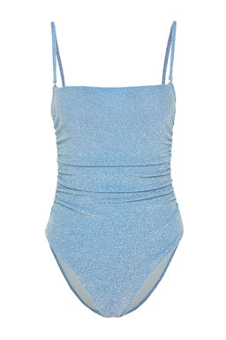 TRENDYOLMILLA Pembe Straplez Drapeli Simli High Leg Regular Mayo TBESS23MA00406  фото 24