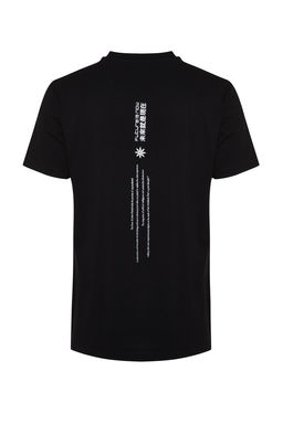 Siyah Regular/Normal Kesim Yaz? Bask?l? Nak?sl? %100 Pamuklu K?sa Kol T-Shirt TMNSS24TS00133 - Trendyolmilla фото 7
