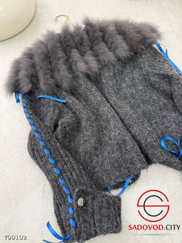 кардиган из премиального эко-меха под песца - Bruno фото 2