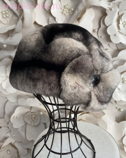 Волна мех.цветок кролик Берет женский (56-58)