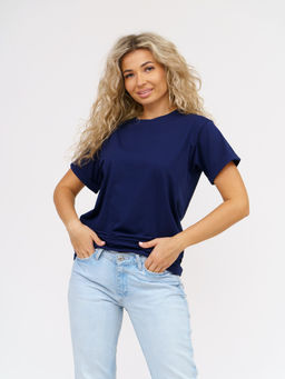 Футболка Хлопок 95%, лайкра 5% Классика аква - Ивассорти фото 96