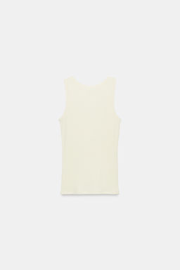 CAMISETA BOTONES CON LINO / Crudo