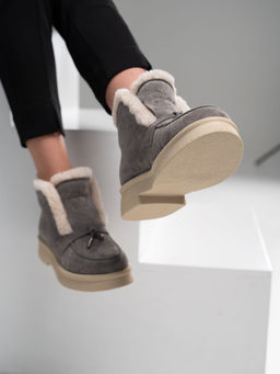 Ботинки EDART 307.florida be. серый замок замша/шерсть - Ed'art фото 6