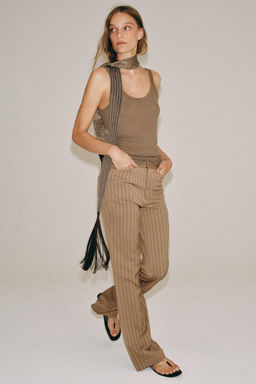 ZW COLLECTION FLARE STRIPED TROUSERS - Zara фото 4