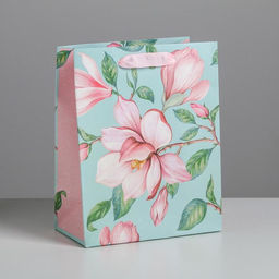 Цена за 2 шт. Пакет подарочный ламинированный, упаковка, Магнолия, MS 18?23?10 см