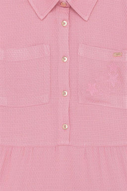 U. S. Polo Assn Пудровое тканое платье для девочки - U.s. polo assn фото 8