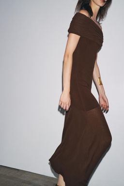 OFF-THE-SHOULDER KNIT DRESS - Zara фото 14