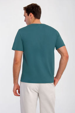 Арт. 61136 Футболка мужская 48-56 (5 шт) Цвет:синевато-зеленый - Идеал фото 4