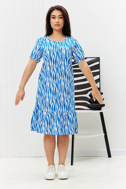 Платье Натали 83704 с воланом хлопок разноцветная фото 11