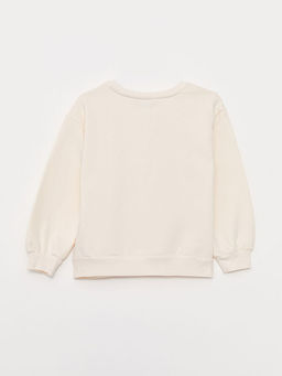 Bisiklet Yaka Bask?l? Uzun Kollu K?z ?ocuk Sweatshirt - Waikiki фото 2