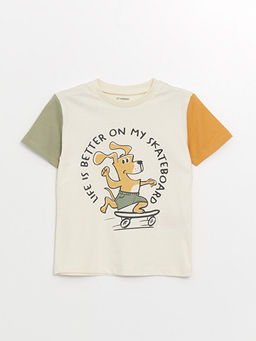 Bisiklet Yaka K?sa Kollu Bask?l? Erkek Bebek Ti??rt 3l? - Waikiki фото 2