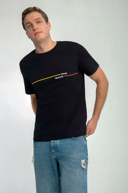 Арт. 67122 Футболка мужская 48-56 (5 шт) Цвет:черный