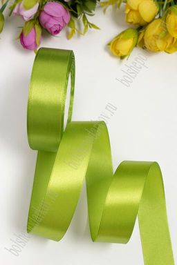 Лента атласная 2,5 см*25 ярд (SF-1357) фисташковый №184