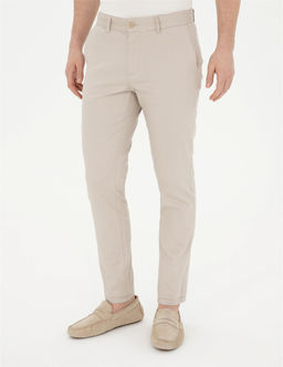 Bej Slim Fit Kanvas Pantolon - Pierre cardin фото 2