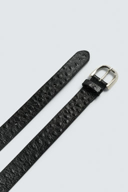 EMBOSSED LEATHER BELT - Zara фото 5