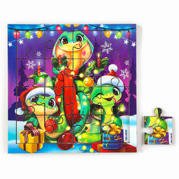 Пазлы для детей деревянные Новый год! Змея, 16 элементов - Лесная мастерская фото 2