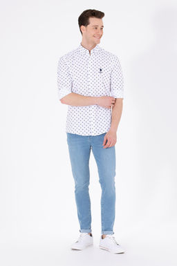 Мужская белая рубашка с длинным рукавом - U.s. polo assn фото 4