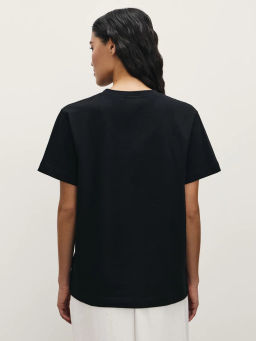 Футболка с аппликацией в виде цветов / Zarina  фото 5