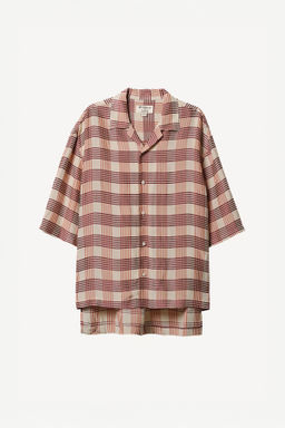 CAMISA OVERSIZE FIT CUADROS WILLY CHAVARRIA X ZARA / Rosa / Blanco  фото 4